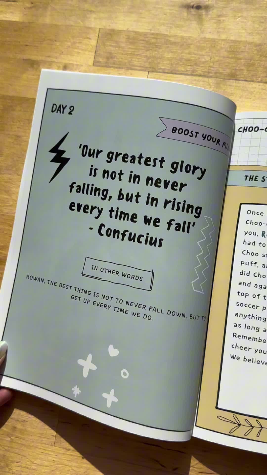 Personalized book page